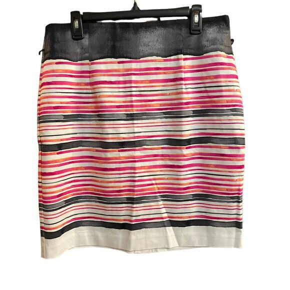 Worthington Womens Multi Striped Pencil Skirt 16P Missing Belt - Picture 2 of 9